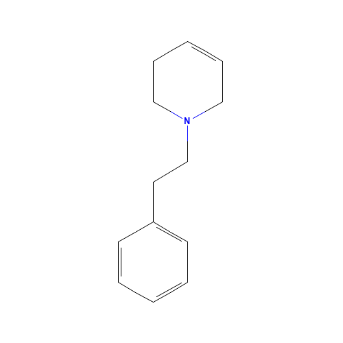 1-phenethyl-1,2,3,6-tetrahydropyridine (CAS: 92039-54-8) - Chemical Structure and Molecular Formula 