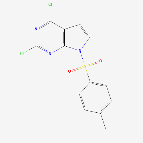 2,4-dichloro-7-tosyl-7H-pyrrolo[2,3-d]pyrimidine (CAS: 934524-10-4) - Chemical Structure and Molecular Formula 
