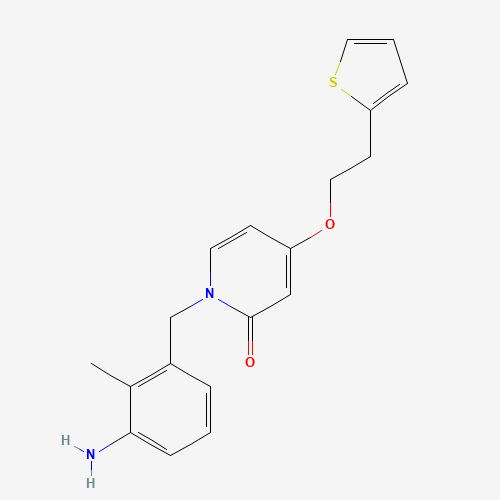 1-(3-Amino-2-methyl-benzyl)-4-(2-thiophen-2-yl-ethoxy)-2-pyridone (CAS: 934628-27-0) - Related Chemical Product