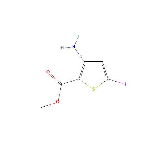 Methyl 3-amino-5-iodo-2-thiophenecarboxylate (CAS: 942589-45-9) - Chemical Structure and Molecular Formula 