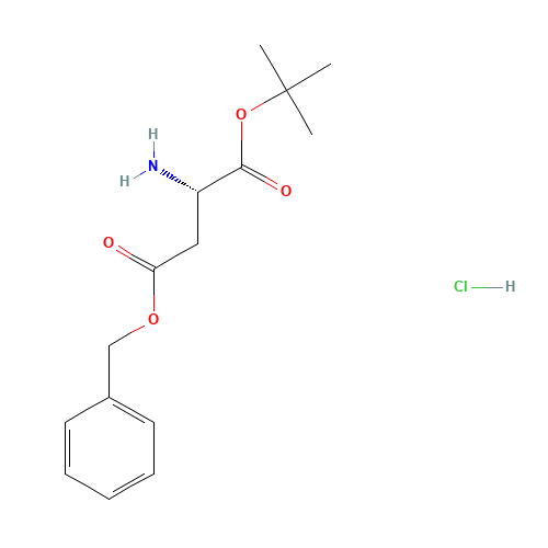 (S)-4-Benzyl 1-tert-butyl 2-aminosuccinate hydrochloride (CAS: 94347-11-2) - Chemical Structure and Molecular Formula 