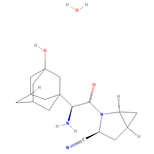Saxagliptin hydrate (CAS: 945667-22-1) - Chemical Structure and Molecular Formula 