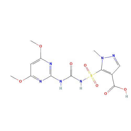 Pyrazosulfuron (CAS: 98389-04-9) - Chemical Structure and Molecular Formula 