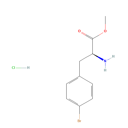 (S)-Methyl 2-amino-3-(4-bromophenyl)propanoate hydrochloride (CAS: 99359-32-7) - Chemical Structure and Molecular Formula 