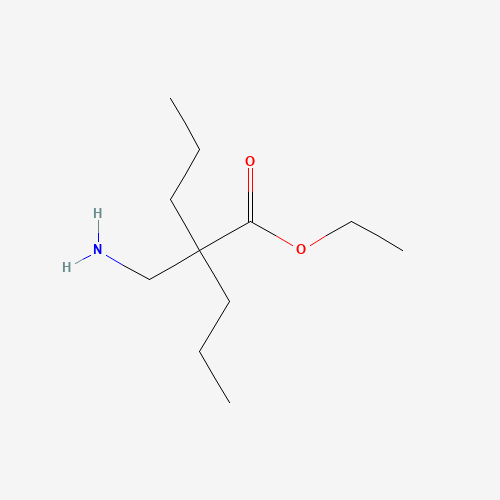 ethyl 2-(aminomethyl)-2-propylpentanoate (CAS: 100535-65-7) - Chemical Structure and Molecular Formula 