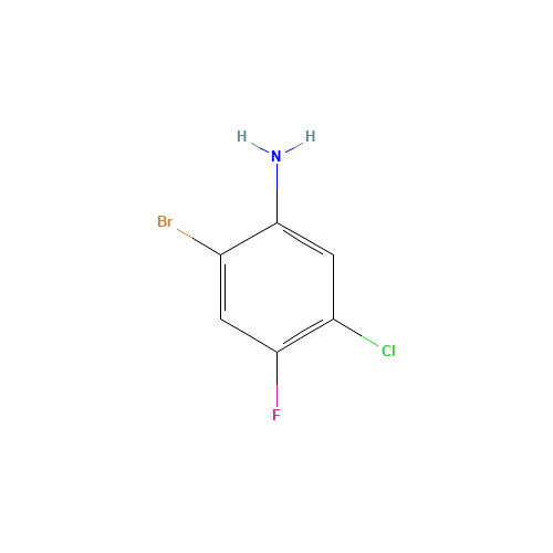 2-Bromo-5-chloro-4-fluoroaniline (CAS: 85462-59-5) - Chemical Structure and Molecular Formula 