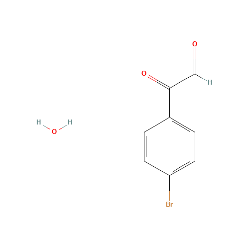 4-Bromophenylglyoxal hydrate (CAS: 80352-42-7) - Chemical Structure and Molecular Formula 