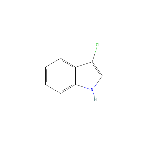 3-chloro-1H-indole (CAS: 16863-96-0) - Chemical Structure and Molecular Formula 