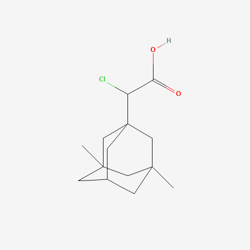 ALPHA-CHLORO-3,5-DIMETHYL-1-ADAMANTANEACETIC ACID (CAS: 16668-44-3) - Chemical Structure and Molecular Formula 