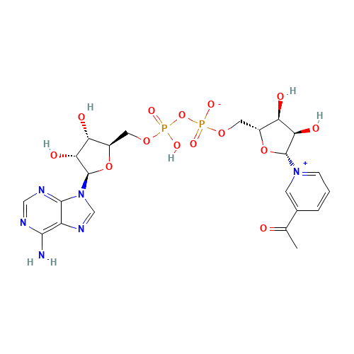 3-acetylpyridine adenine dinucleotide (CAS: 86-08-8) - Chemical Structure and Molecular Formula 
