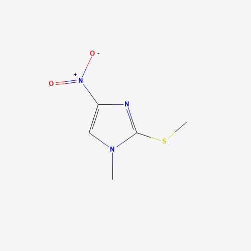 1-methyl-2-methylsulfanyl-4-nitro-1H-imidazole (CAS: 86072-16-4) - Chemical Structure and Molecular Formula 