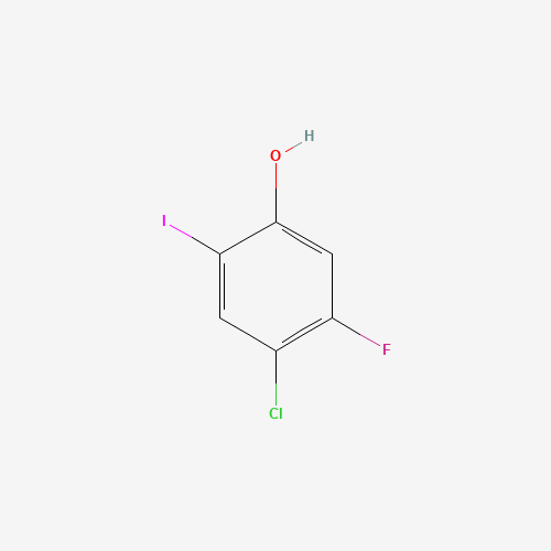 4-chloro-5-fluoro-2-iodophenol (CAS: 1235407-15-4) - Chemical Structure and Molecular Formula 