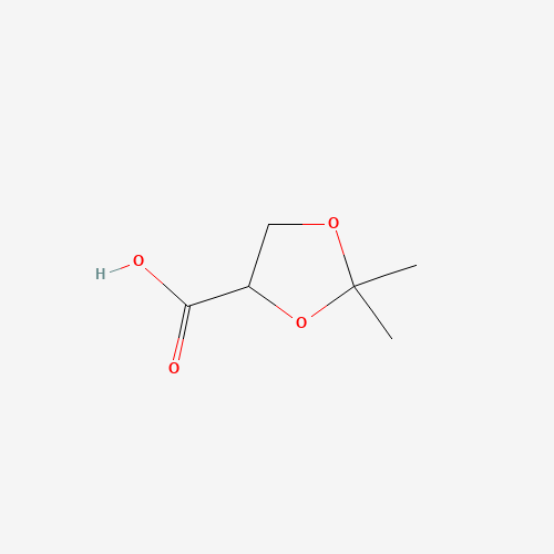 2,2-dimethyl-1,3-dioxolane-4-carboxylic acid (CAS: 5736-06-1) - Chemical Structure and Molecular Formula 