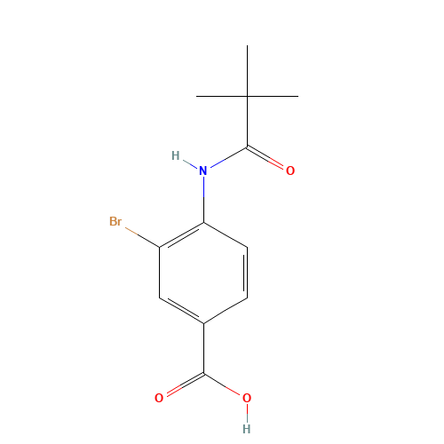 3-bromo-4-(2,2-dimethylpropanoylamino)benzoic acid (CAS: 139058-18-7) - Related Chemical Product