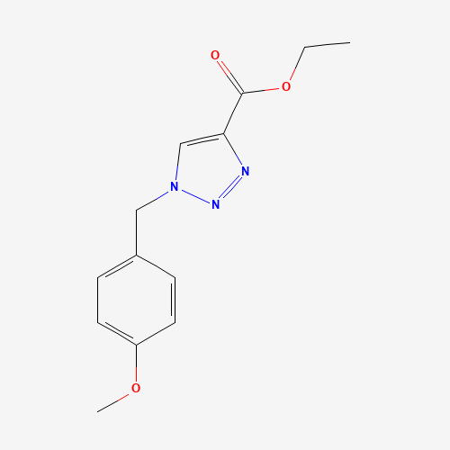 ethyl 1-[(4-methoxyphenyl)methyl]triazole-4-carboxylate (CAS: 81581-05-7) - Chemical Structure and Molecular Formula 