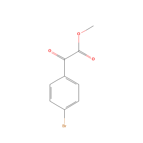 methyl 2-(4-bromophenyl)-2-oxoacetate (CAS: 57699-28-2) - Chemical Structure and Molecular Formula 
