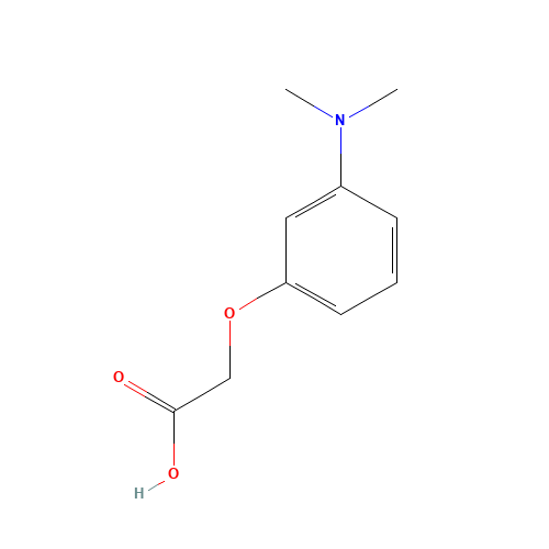 2-[3-(dimethylamino)phenoxy]acetic acid (CAS: 150188-64-0) - Chemical Structure and Molecular Formula 