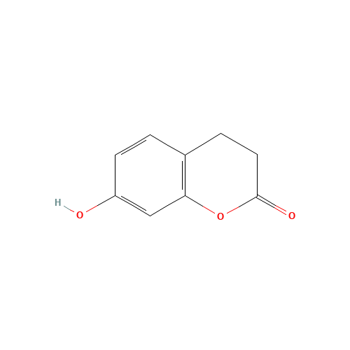7-hydroxy-3,4-dihydrochromen-2-one (CAS: 5631-67-4) - Chemical Structure and Molecular Formula 