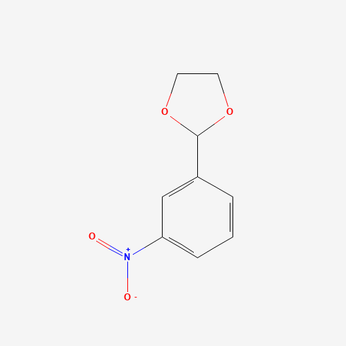 2-(3-nitrophenyl)-1,3-dioxolane (CAS: 6952-67-6) - Chemical Structure and Molecular Formula 