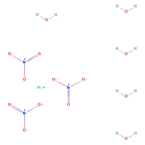 PRASEODYMIUM NITRATE (CAS: 14483-17-1) - Chemical Structure and Molecular Formula 