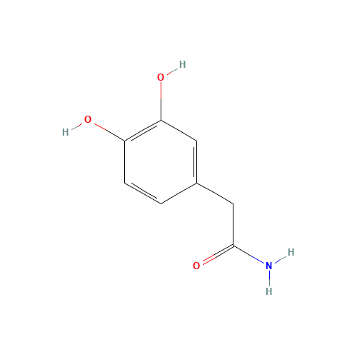 2-(3,4-dihydroxyphenyl)acetamide (CAS: 1129-53-9) - Chemical Structure and Molecular Formula 
