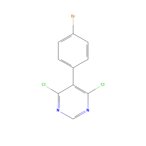 5-(4-bromophenyl)-4,6-dichloropyrimidine (CAS: 146533-41-7) - Chemical Structure and Molecular Formula 