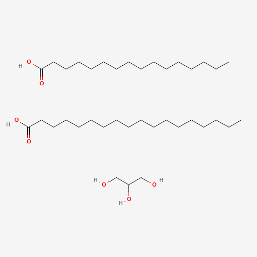 hexadecanoic acid;octadecanoic acid;propane-1,2,3-triol (CAS: 8067-32-1) - Chemical Structure and Molecular Formula 