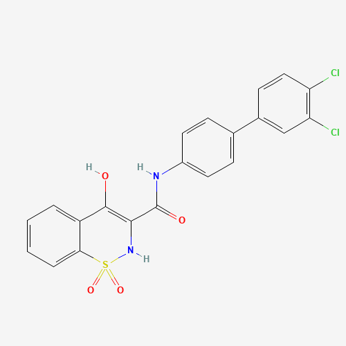 2-[4-(3,4-dichlorophenyl)phenyl]-4-hydroxy-1,1-dioxo-1$l^{6},2-benzothiazine-3-carboxamide (CAS: 1221971-47-6) - Related Chemical Product