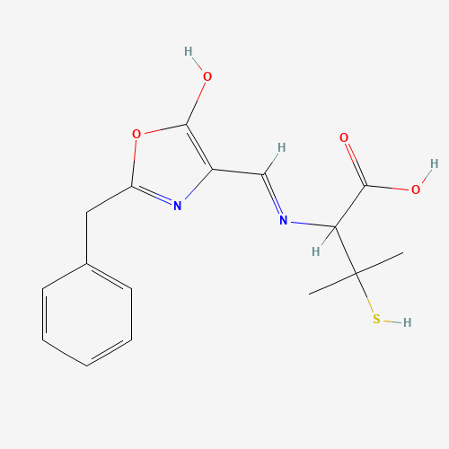 2-[[(E)-(2-benzyl-5-oxo-1,3-oxazol-4-ylidene)methyl]amino]-3-methyl-3-sulfanylbutanoic acid (CAS: 3264-88-8) - Related Chemical Product