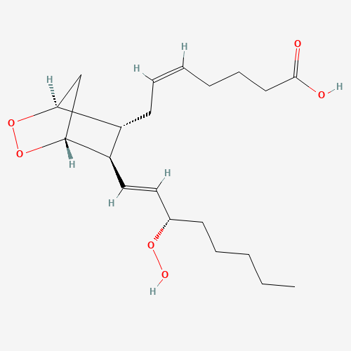 (Z)-7-[(1S,4R,5R,6R)-5-[(E,3S)-3-hydroperoxyoct-1-enyl]-2,3-dioxabicyclo[2.2.1]heptan-6-yl]hept-5-enoic acid (CAS: 51982-36-6) - Chemical Structure and Molecular Formula 