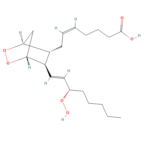 (Z)-7-[(1S,4R,5R,6R)-5-[(E,3S)-3-hydroperoxyoct-1-enyl]-2,3-dioxabicyclo[2.2.1]heptan-6-yl]hept-5-enoic acid (CAS: 51982-36-6) - Related Chemical Product