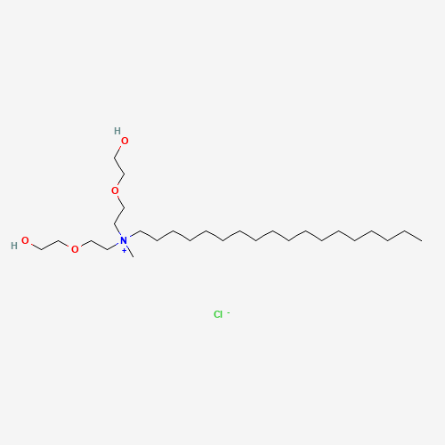 bis[2-(2-hydroxyethoxy)ethyl]-methyl-octadecylazanium;chloride (CAS: 9062-48-0) - Chemical Structure and Molecular Formula 