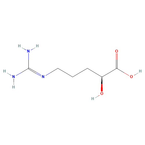 (2S)-5-(diaminomethylideneamino)-2-hydroxypentanoic acid (CAS: 157-07-3) - Chemical Structure and Molecular Formula 