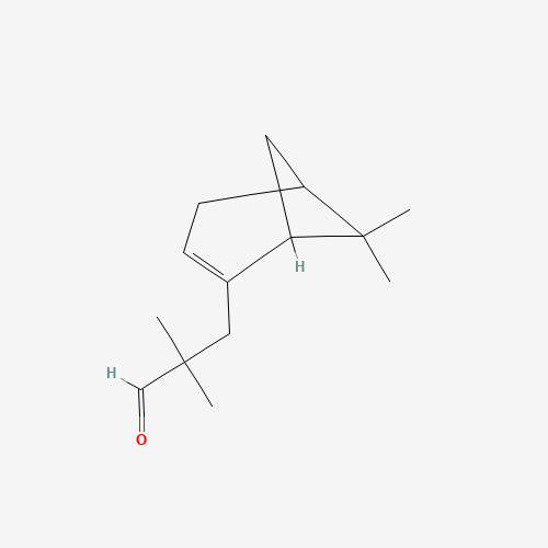 alpha,alpha,6,6-tetramethylbicyclo[3.1.1]hept-2-ene-2-propionaldehyde (CAS: 33885-52-8) - Chemical Structure and Molecular Formula 
