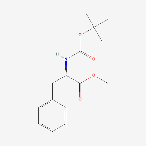 methyl (2R)-2-[(2-methylpropan-2-yl)oxycarbonylamino]-3-phenylpropanoate (CAS: 77119-84-7) - Chemical Structure and Molecular Formula 