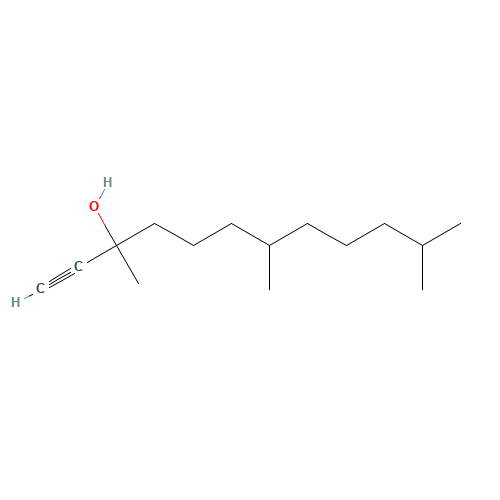 3,7,11-trimethyldodec-1-yn-3-ol (CAS: 1604-35-9) - Chemical Structure and Molecular Formula 