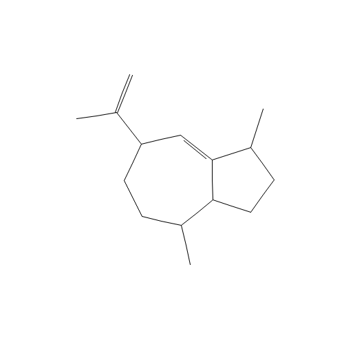 (1R,3aR,4R,7R)-1,4-dimethyl-7-prop-1-en-2-yl-1,2,3,3a,4,5,6,7-octahydroazulene (CAS: 22567-17-5) - Chemical Structure and Molecular Formula 
