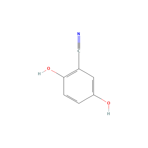2,5-dihydroxybenzonitrile (CAS: 4640-29-3) - Chemical Structure and Molecular Formula 