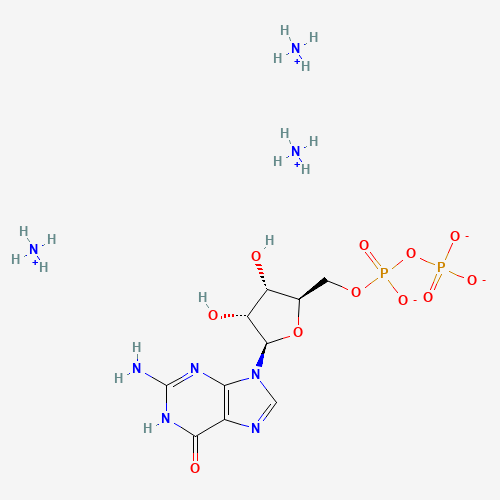 Guanosine 5’-diphosphate ditetrabutylammonium salt (CAS: 79441-34-2) - Chemical Structure and Molecular Formula 