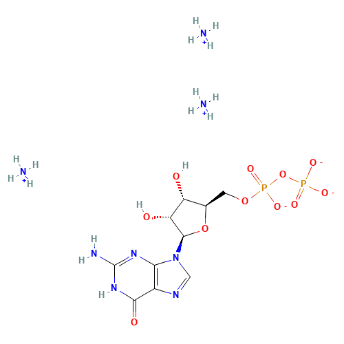Guanosine 5’-diphosphate ditetrabutylammonium salt (CAS: 79441-34-2) - Chemical Structure and Molecular Formula 