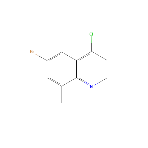 6-bromo-4-chloro-8-methylquinoline (CAS: 1086062-90-9) - Chemical Structure and Molecular Formula 