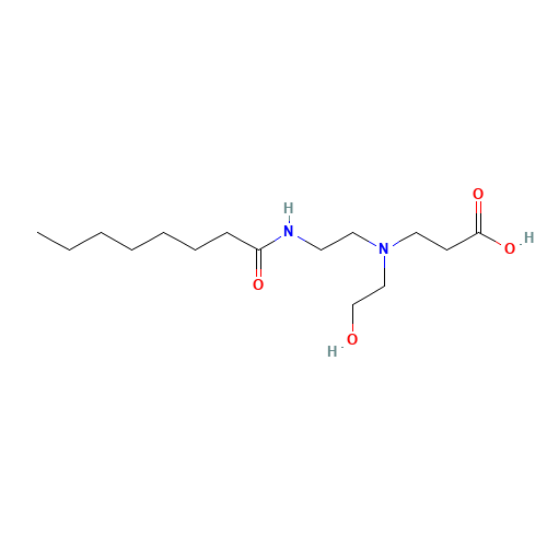 3-[2-hydroxyethyl-[2-(octanoylamino)ethyl]amino]propanoic acid (CAS: 64265-45-8) - Chemical Structure and Molecular Formula 
