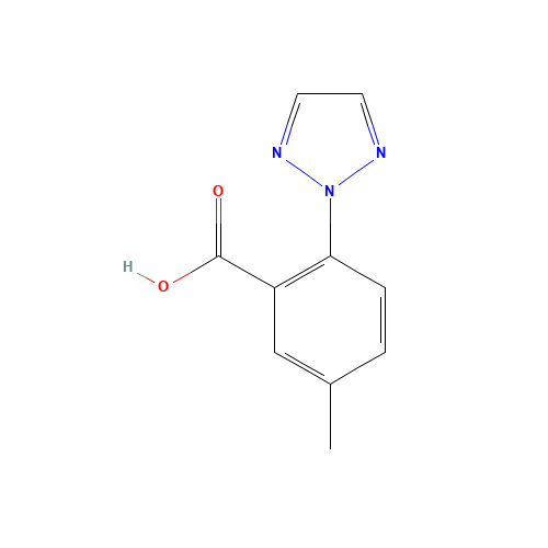 5-methyl-2-(triazol-2-yl)benzoic acid (CAS: 956317-36-5) - Chemical Structure and Molecular Formula 
