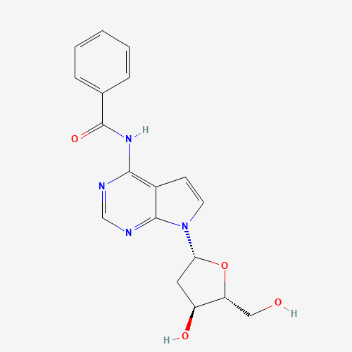 N4-BENZOYL-7-DEAZA-2'-DEOXYADENOSINE (CAS: 95261-09-9) - Chemical Structure and Molecular Formula 