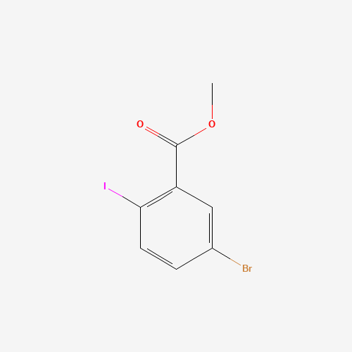 methyl 5-bromo-2-iodobenzoate chemical structure methyl 5-bromo-2-iodobenzoate (CAS: 181765-86-6) - Chemical Structure and Molecular Formula