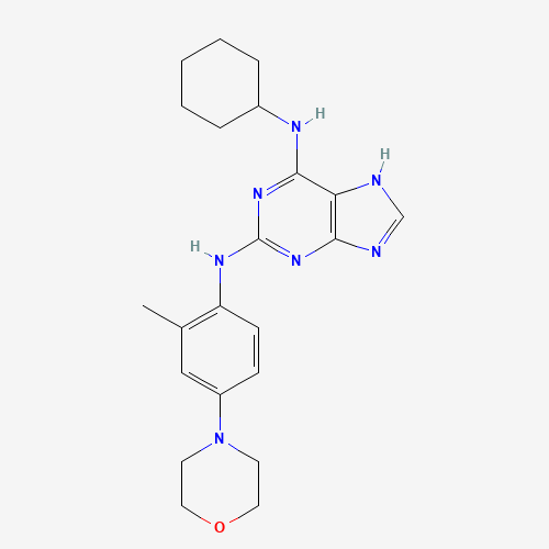 6-N-cyclohexyl-2-N-(2-methyl-4-morpholin-4-ylphenyl)-7H-purine-2,6-diamine (CAS: 1246529-32-7) - Related Chemical Product
