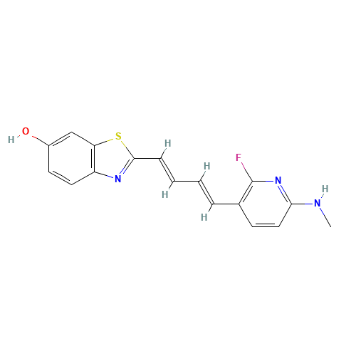 2-((1E,3E)-4-(2-fluoro-6-(methylamino)pyridin-3-yl)buta-1,3-dien-1-yl)benzo[d]thiazol-6-ol (CAS: 1565797-18-3) - Related Chemical Product