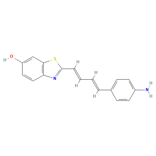 2-((1E,3E)-4-(4-aminophenyl)buta-1,3-dien-1-yl)benzo[d]thiazol-6-ol (CAS: 1565797-26-3) - Related Chemical Product