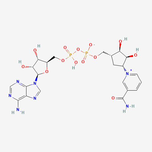 [[5-(6-aminopurin-9-yl)-3,4-dihydroxyoxolan-2-yl]methoxy-hydroxyphosphoryl] [4-(3-carbamoylpyridin-1-ium-1-yl)-2,3-dihydroxycyclopentyl]methyl phosphate (CAS: 112345-60-5) - Related Chemical Product