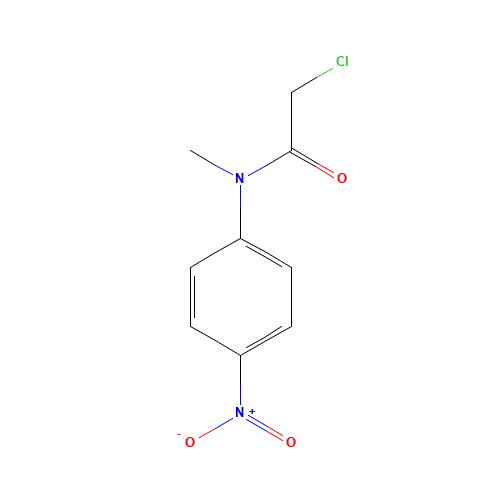 2-chloro-N-methyl-N-(4-nitrophenyl)acetamide (CAS: 2653-16-9) - Chemical Structure and Molecular Formula 
